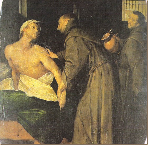 S.Francisco e um leproso- Giovanni Crespi 1630 -Pinacoteca Brera -Milan