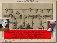 2013 - CARTAZ EVENTO CENTENÁRIO PROFESSOR RUBENS MACIEL NA ASRM 31 AGOSTO 2013