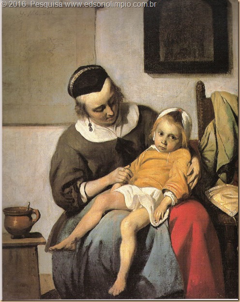 Crianca enferma-Gabriel Metsu1660-Amsterdan