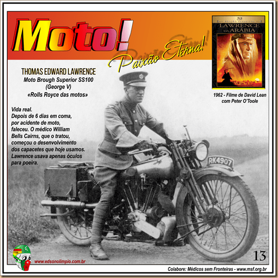 Moto - Paixão Eterna - 13 - 2017 - Lawrence da Arábia