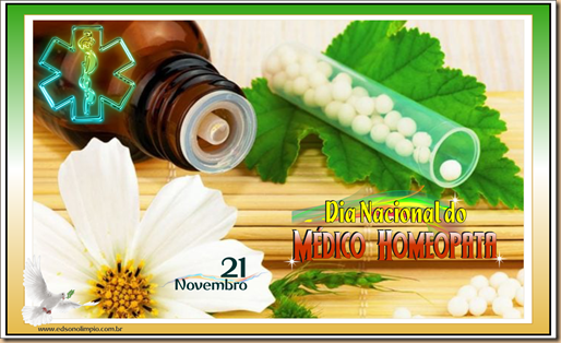 11 - 21 Novembro - Médico Homeopata - Dia Nacional do