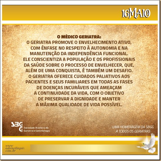 Médico Geriatra - Mensagem
