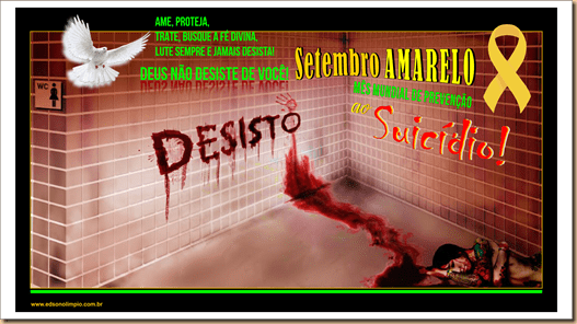 09 - Setembro Amarelo 2021 - Mês Mundial da Prevenção ao Suicídio